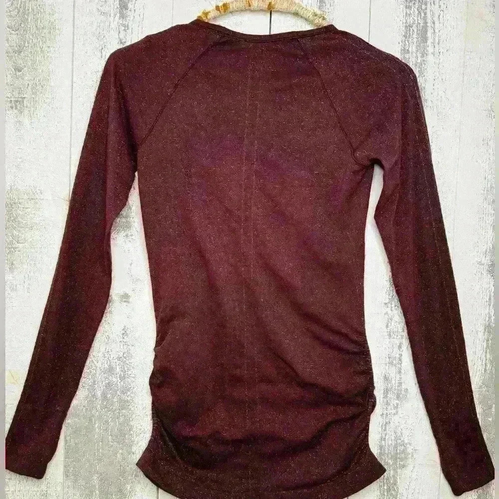 Athleta Metallic Thread Long-sleeve Shirt. - Picture 8 of 9